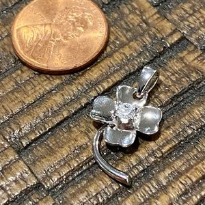 925 Sterling Silver Four Leaf Clover Charm